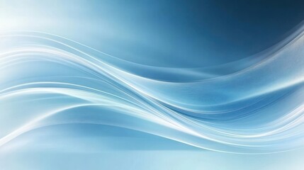 Abstract Flowing Lines in Soft Blue Tones