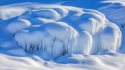 Frozen Waterfall's Icy Cascades in Winter Wonderland