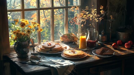 pancakes for breakfast  - ai