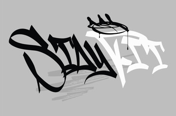 QUOTE, tees art, slogan art Tee, Stay Fit graffiti slogan print, t shirt graphics print vector design, Urban typography hipster street art for t- shirt or sweatshirt.eps8