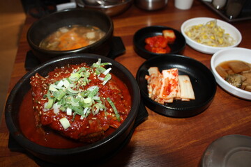 Korean food: Galbi-jjim (braised beef short ribs)