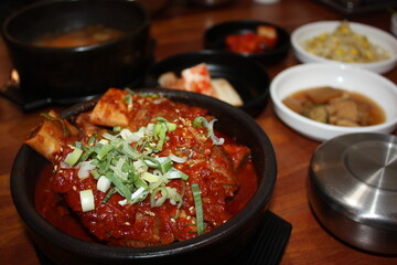 Korean food: Galbi-jjim (braised beef short ribs)