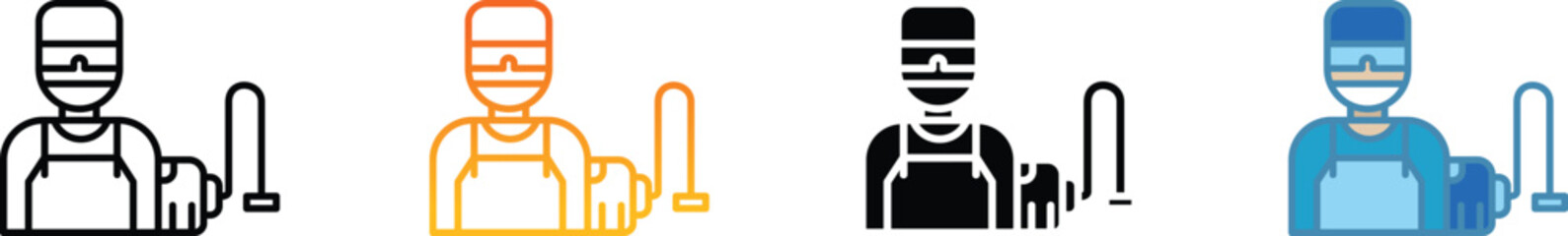 disinfection service multi - style icon	