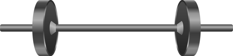 Illustration of a metal barbell. Vector file format. Gradient color.