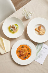 Festive three-course vegan menu