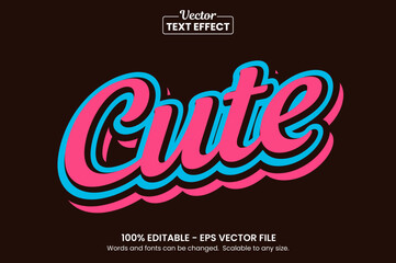 Retro vintage text effect, Editable text effect