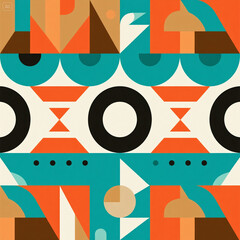 Mid-century abstract graphic pattern