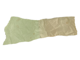 Old edged empty copy space torn paper strip transparent background