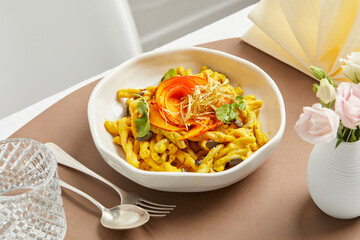 Pumpkin rigatoni pasta 