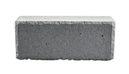 Concrete block Isolated on Transparent or White Background