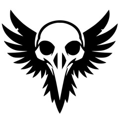 Bird skull silhouette