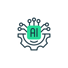 Automation Two Tone Color Icon. linear style sign for mobile concept and web design. Outline vector icon.