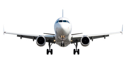 A plane taking off, full Isolated on Transparent or White Background