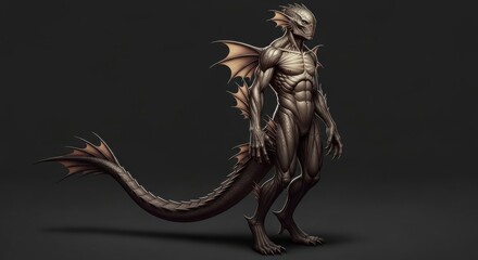 A Bizarre Aquatic Creature With Reptilian Features and Fins