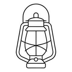 old lamp isolated on white background