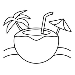 coconut cocktail with coconut