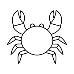 vector illustration of a crab