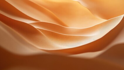 Obraz premium Soft, flowing peach-toned fabric drapes