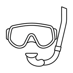 scuba diving mask and snorkel