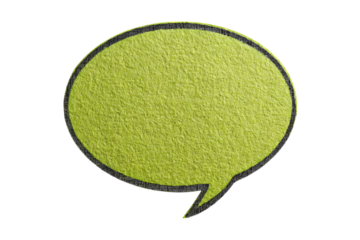 Abstract lime green speech bubble with texture