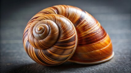 Striking Spiral Shell Detail A Close-Up Study of a Gastropod's Exquisitely Patterned Shell