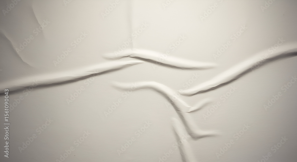 Poster abstract paper background with creases and folds emphasizing texture and light