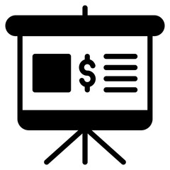 Presentation outline mixed icon