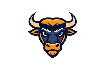 bull head isolated on white