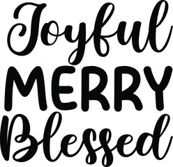 Basic RGB Joyful Merry Blessed svg design