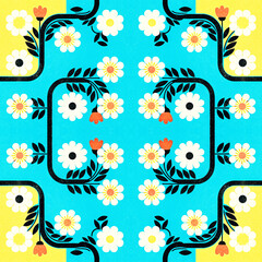 seamless pattern with floral elements