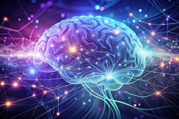 Illuminated Neural Pathways A Visual Representation of the Complex Interconnections within the Human Brain's Cognitive Network