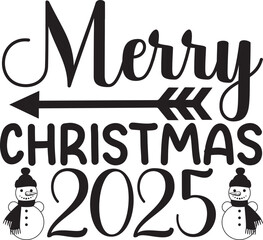 Basic RGB Merry Christmas 2025 svg design