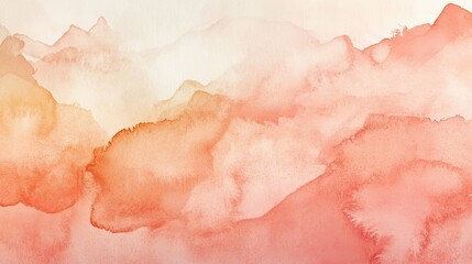 Fototapeta premium Abstract watercolor painting of layered, soft mountains.
