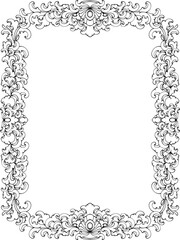 frame with floral ornament