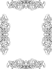 frame with floral ornament