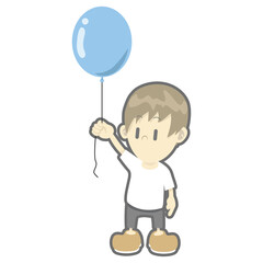 風船を持つおとこのこ