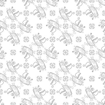 Seamless pattern of children sailing boats perfect for kids textile prints, stationery, wallpapers, and baby shower decorations.