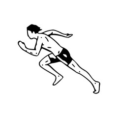 runner in motion pose