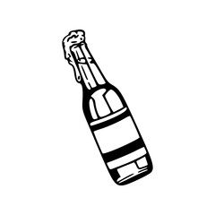 champagne bottle pop celebration