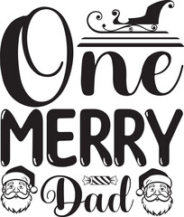 Basic RGB One Merry Dad svg design