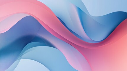 Obraz premium Abstract design with overlapping pastel curves.