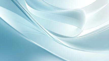 Obraz premium Abstract design with flowing light blue and white lines.