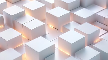 Obraz premium Abstract geometric pattern of overlapping cubes.