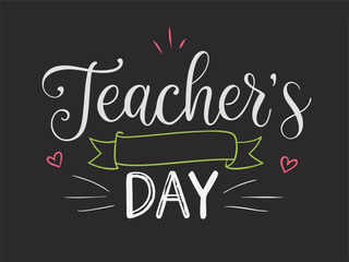 Retro blackboard illustration featuring a happy back-to-school greeting card design with vintage typography