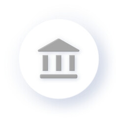 Neumorphism Icon Bank Icon Soft Drop Shadow on Dark Background Neumorphic UI UX Design User Interface Neumorphism Shadow
