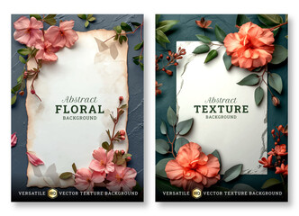 blooming art business brochure template, Abstract flyer template, wedding invitation template, universal background, versatile vector background, creative brochure template, invitation template