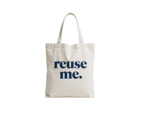 Eco-Friendly Reusable Tote Bag with Bold ,Reuse Me, Slogan Emphasizing Sustainability and Environmental Awareness for Eco-Conscious Consumers