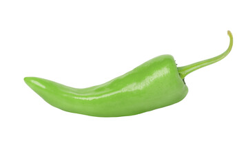 green chili pepper on transparent background
