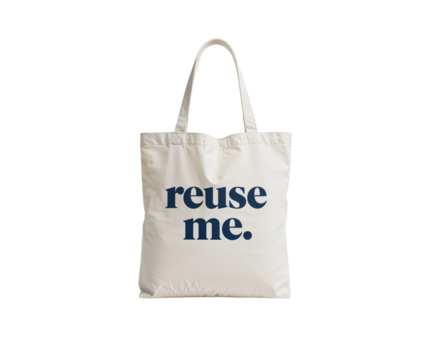 Eco-Friendly Reusable Tote Bag with Bold ,Reuse Me, Slogan Emphasizing Sustainability and Environmental Awareness for Eco-Conscious Consumers