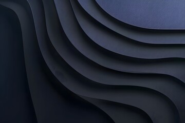  A dark navy blue background with undulating lines in shades of deep gray and black, creating an abstract pattern. 